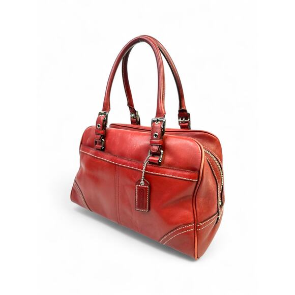 Coach Hamptons Vintage Y2K Red Leather Satchel - Picture 9 of 15